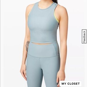 lululemon Zoned In Tank Top Blue Cast 8